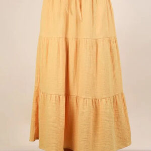 VERY J Elastic Waist Tiered Maxi Skirt