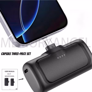 22.5W Fast Charging 5000/10000mAh Mini Portable Charger -5000mAh Optional 1/2/4pcs USB-C Power Bank with Charging Station.The compact desigin