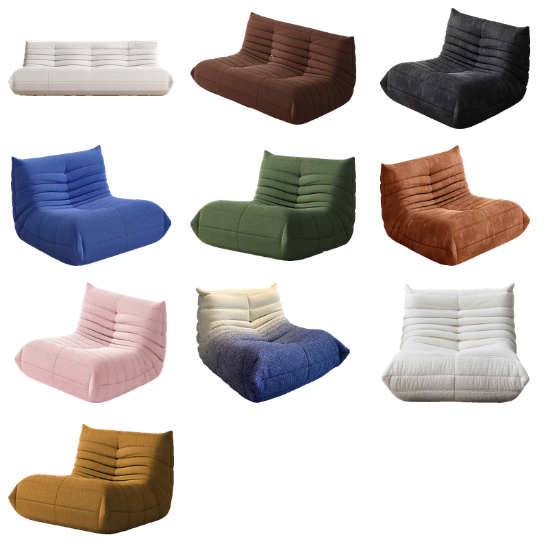 Adult Bean Bag Chair - Teddy Velvet Sofa Bed, Modern and Comfortable Lazy Sofa, Couple Sofa, Armless Cushioned Floor Chair, Suitable for A Variety Of Room Types, Game Sofa, Balcony Tatami, Multi-person Sofa Bed 56 Grid display showcasing multiple color options and styles for the Adult Bean Bag Chair.