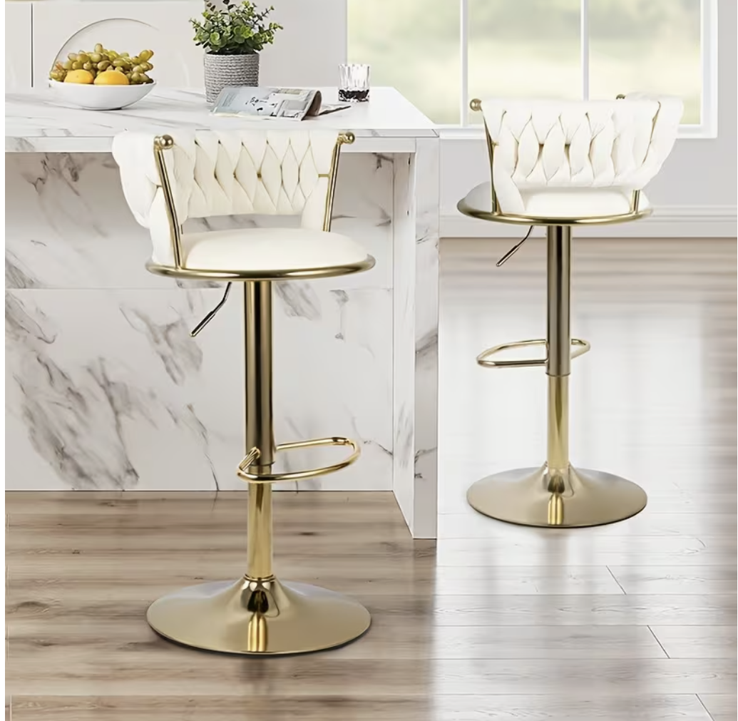 Set Of 2/4 Bar Stools Luxurious PU Leather, Swivel & Adjustable, Armless Kitchen Counter Stools with Thickened Cushion & Back Support, Hydraulic Island Barstools, Black 11 Set Of 2/4 Bar Stools Luxurious PU Leather, Swivel & Adjustable, Armless Kitchen Counter Stools with Thickened Cushion & Back Support, Hydraulic Island Barstools, Black - Image 11