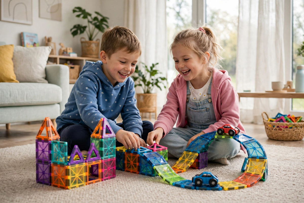 106/136pcs Magnetic Building Blocks with 2 Cars Suitable for Kids Boys & Girls, STEM Construction Toys with Magnetic Base Plates & Car Magnets, Educational Building Blocks for Birthday Gifts, for 3+ Years, for 4 5 6 7 8 9+ 10 mrali 80 pcs kids magnetic play e1787243310608