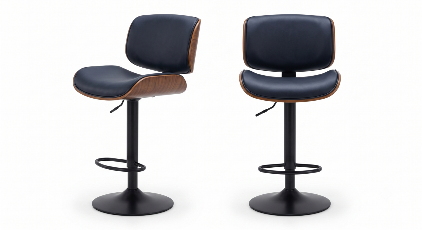 useful Swivel Bar Stools Set Of 2 Seat, Set Of 1 And 4 Seat, Adjustable Height 24.5-33.5in, Wooden Barstools PU Leather Upholstered Bar Chairs with Back & Footrest for Bar Kitchen Dining Room 23 mrali BC 14 2stools4r4434r3 scaled e1787077156637