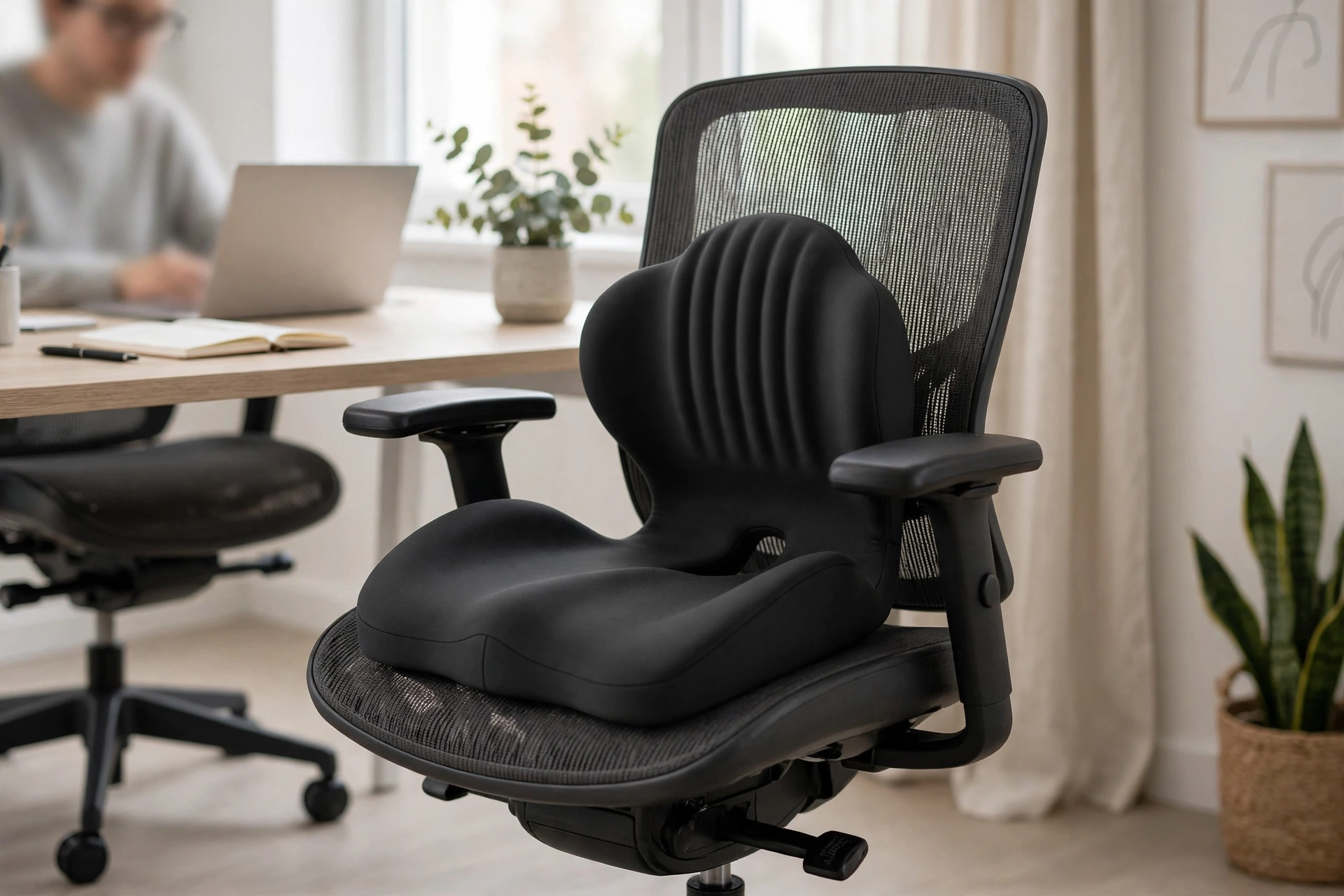 1pc Shell-Shaped Ergonomic Seat Cushion Soft Comfortable Chair Cushion For Office Chair, Car Seat And Home Use, Supportive Design For Daily And Long Hours Sitting 6 mrali black ergonomic cushion office