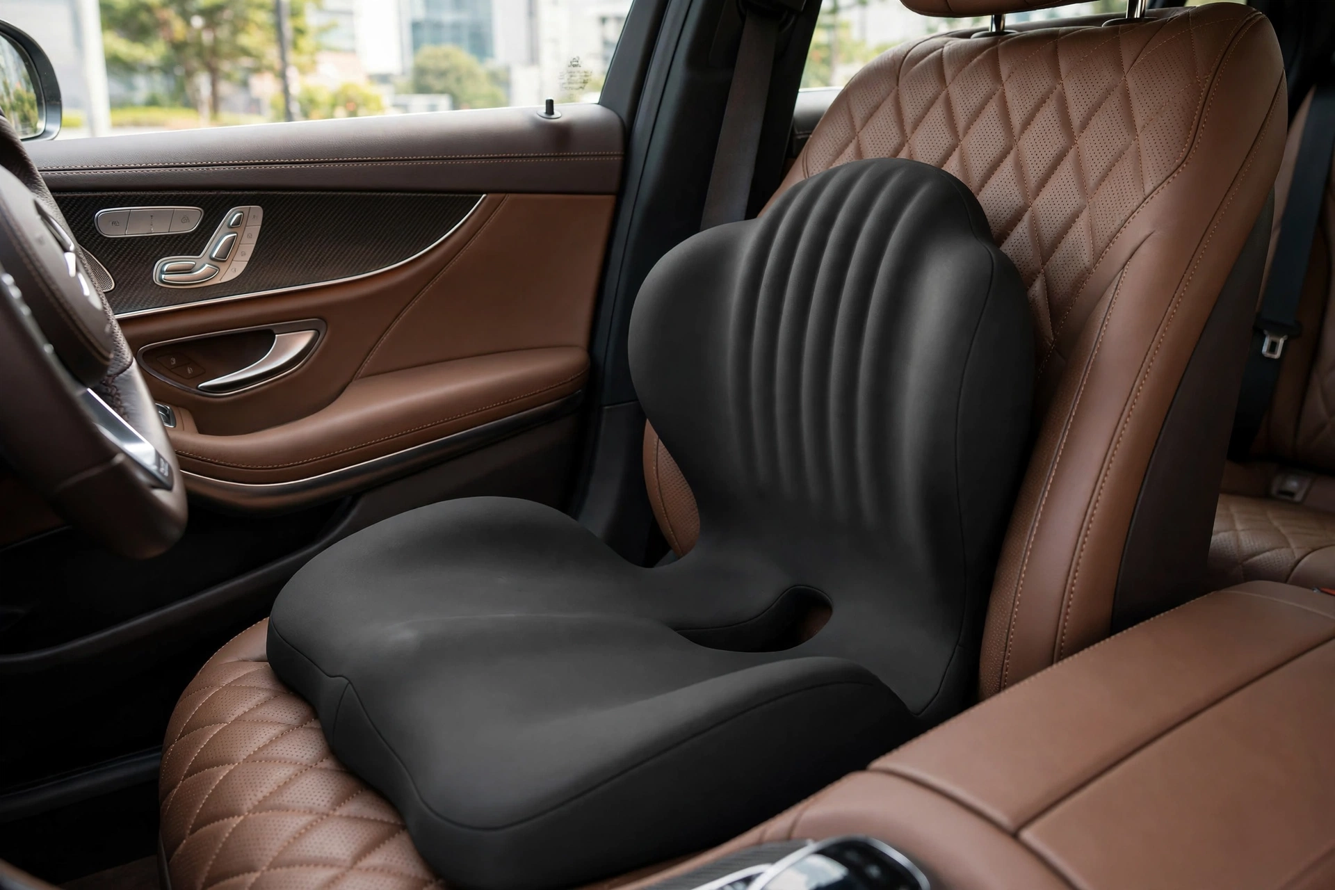 1pc Shell-Shaped Ergonomic Seat Cushion Soft Comfortable Chair Cushion For Office Chair, Car Seat And Home Use, Supportive Design For Daily And Long Hours Sitting 8 mrali black luxury car cushion