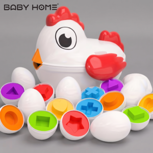 Babyhome TEMI Chicken Easter Eggs Toys displayed professionally against a solid grey studio background.