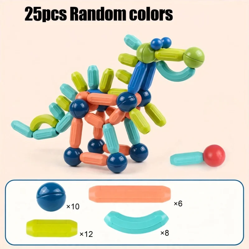 Kids Magnetic Building Blocks STEM Educational Toy for Ages 3 And Up, Enhances Hands-On Skills, Creativity, And Focus – Perfect Creative Learning Gift/Halloween Surprise/Christmas Surprise/Back-To-School Gift 8 Kids Magnetic Building Blocks STEM Educational Toy for Ages 3 And Up, Enhances Hands-On Skills, Creativity, And Focus – Perfect Creative Learning Gift/Halloween Surprise/Christmas Surprise/Back-To-School Gift - Image 8