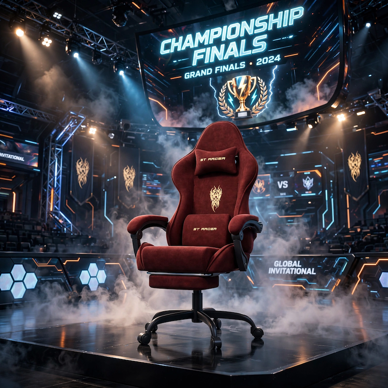 comfortable STRACER Velvet Upholstered Gaming Chair Featuring a Footrest, High Back Design, Ergonomic Support for Gamers, Includes Headrest And Massage Lumbar Pillow, Racing Style Reclining Video Game Chair 16 comfortable STRACER Velvet Upholstered Gaming Chair Featuring a Footrest, High Back Design, Ergonomic Support for Gamers, Includes Headrest And Massage Lumbar Pillow, Racing Style Reclining Video Game Chair - Image 16