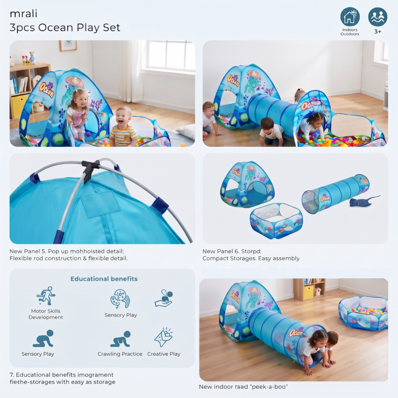 Blue Ocean 3pcs Kids Ball Pool, Suitable for Indoor and Outdoor Children's Play Tents, Themed Playhouses, Family Gatherings, and Crawling Practice. Ideal for Boys and Girls, Includes a Storage Bag. Perfect for Birthdays and Holidays as a Gift. Balls 5 Technical diagram showing dimensions in cm and inches for the Blue Ocean 3pcs Kids Ball Pool components.