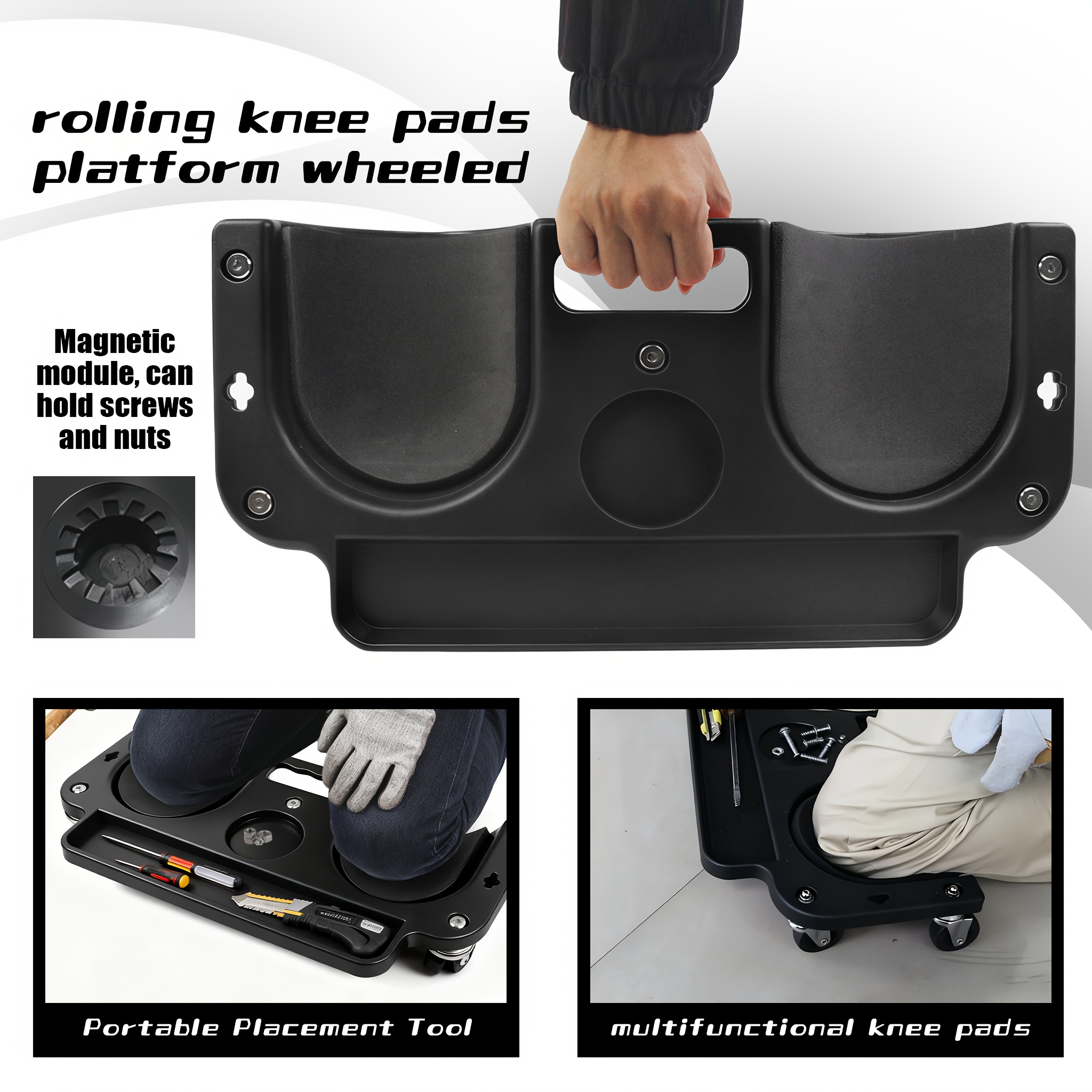 A Rolling Knee Board Platform with Wheels, Made of ABS Material, Featuring a Multifunctional Built-in Tool Tray and a Comfortable Cushion. Suitable for Mechanics, Carpenters, Flooring, and Automotive Repairs. Valentine's Day Gifts for Men 16 A Rolling Knee Board Platform with Wheels, Made of ABS Material, Featuring a Multifunctional Built-in Tool Tray and a Comfortable Cushion. Suitable for Mechanics, Carpenters, Flooring, and Automotive Repairs. Valentine's Day Gifts for Men - Image 16